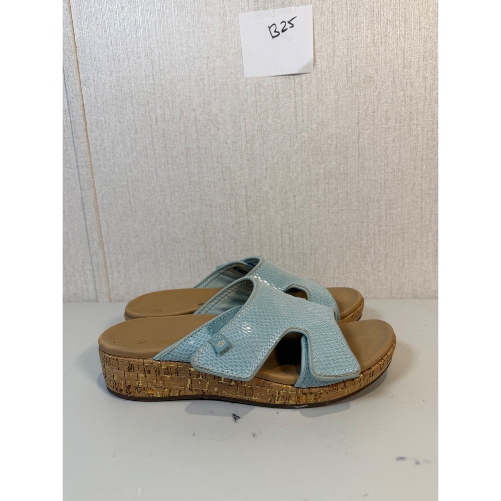 Spenco Women's‎ Camille Wedge Sandal Size 9D blue